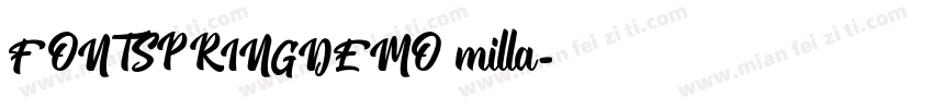 FONTSPRINGDEMO milla字体转换